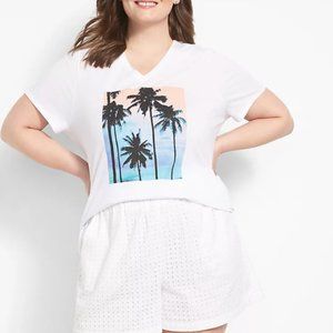 NWOT Lane Bryant SZ: 26 White Eyelet Shorts